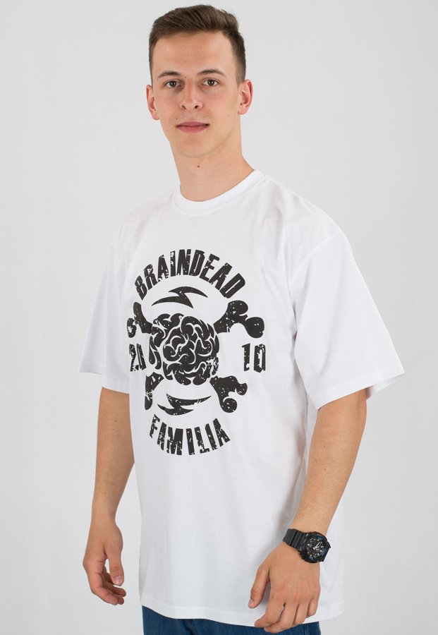 T-shirt Brain Dead Familia Grunge biały