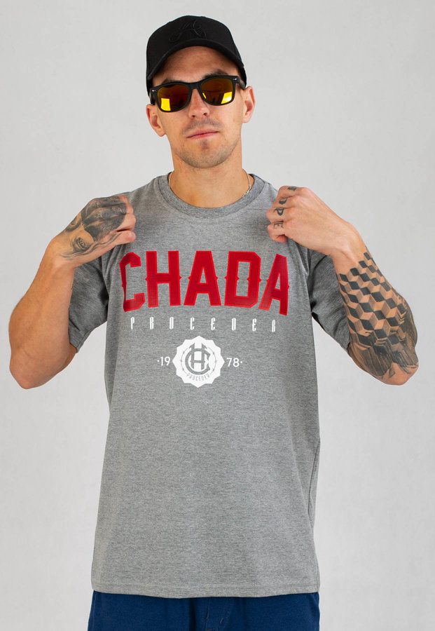 T-shirt Chada Akademiks szary