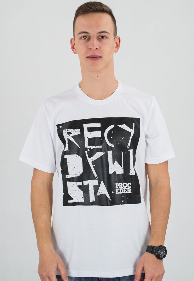T-shirt Chada Recydywista Box biały