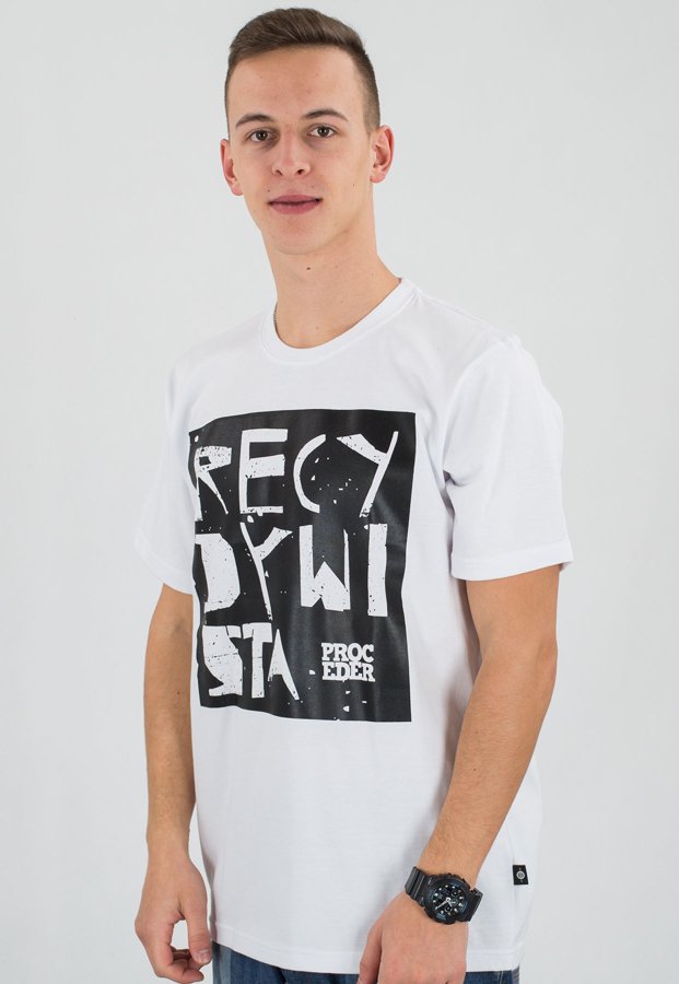 T-shirt Chada Recydywista Box biały