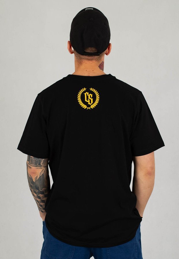 T-shirt Ciemna Strefa CS Duży Herb czarno żółty