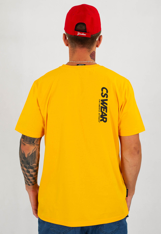 T-shirt Ciemna Strefa CS Tarcza Siatka żółto czarny