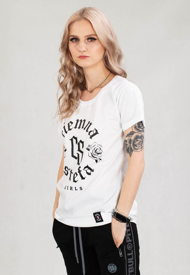 T-shirt Ciemna Strefa Roses biały