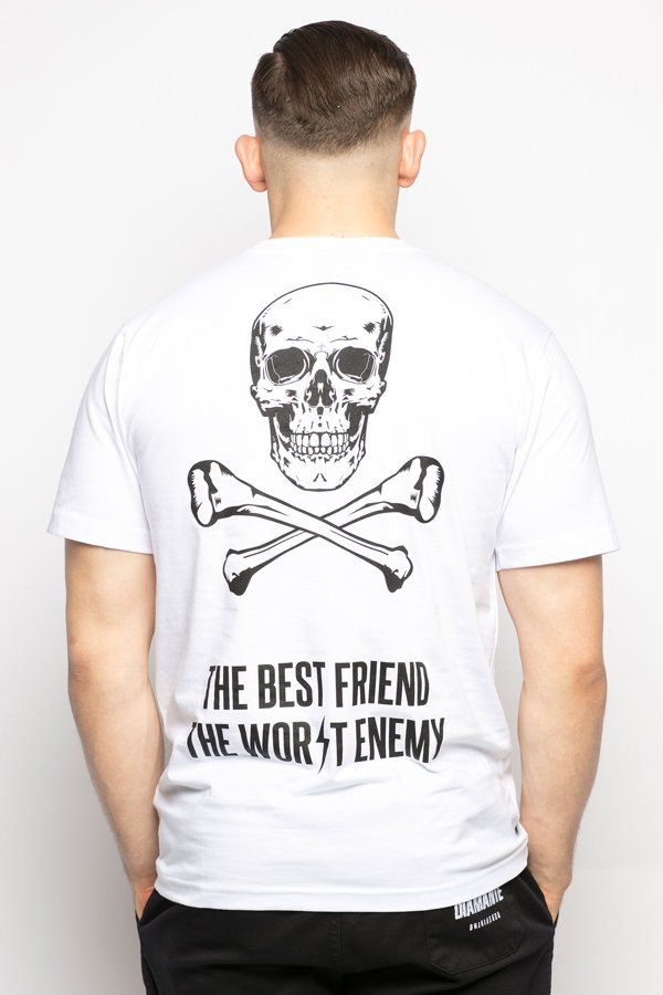 T-shirt Diamante Wear Best Friend, Worst Enemy biały