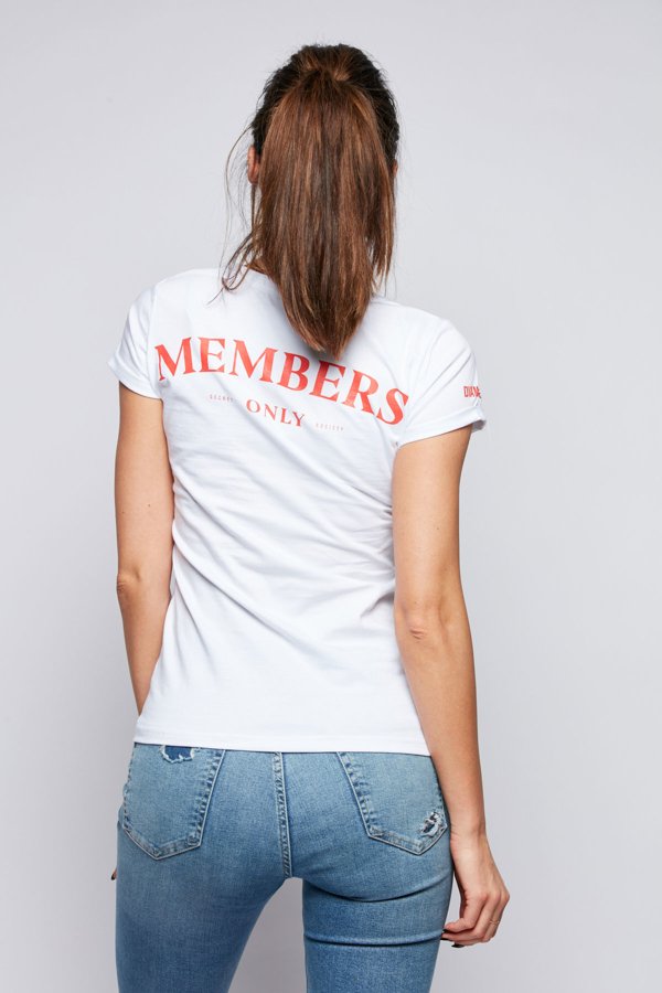 T-shirt Diamante Wear Members Only biały