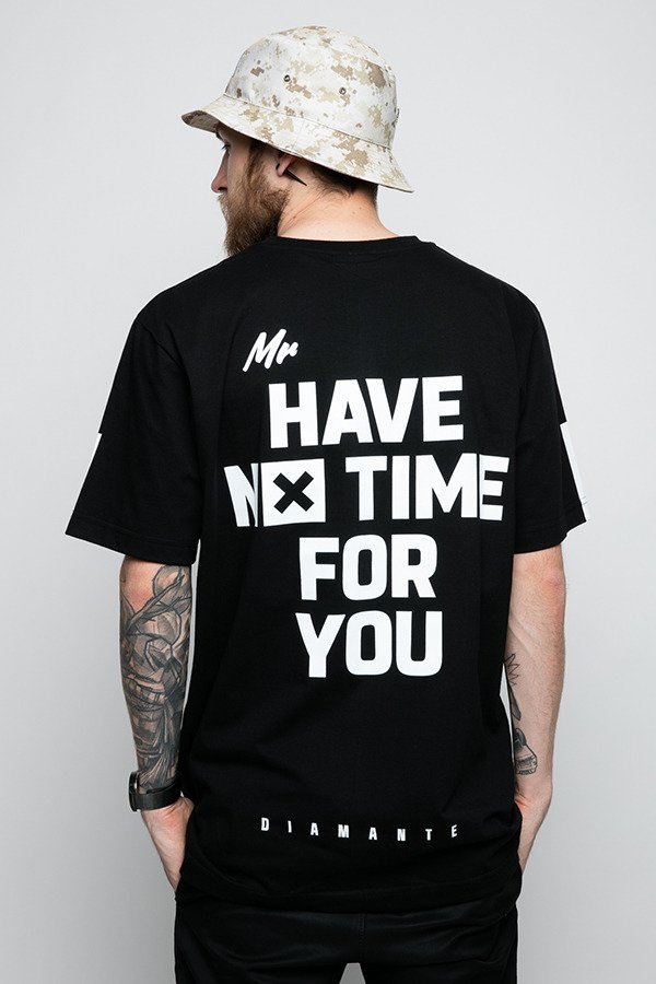 T-shirt Diamante Wear Mr. No Time czarny