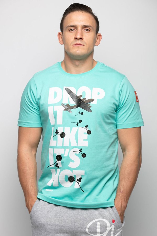 T-shirt Diamante Wear Unisex Drop It Like It's Hot miętowy