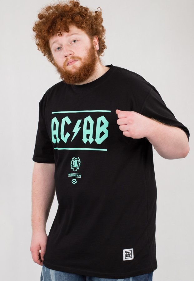T-shirt Diil ACAB czarno turkusowy