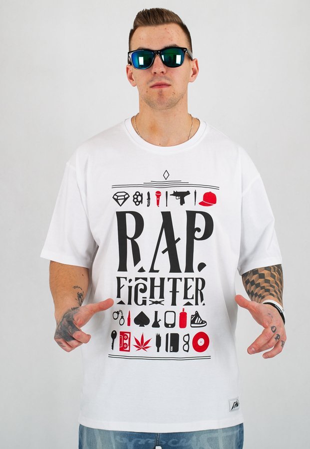 T-shirt Diil Rap Fighter biały