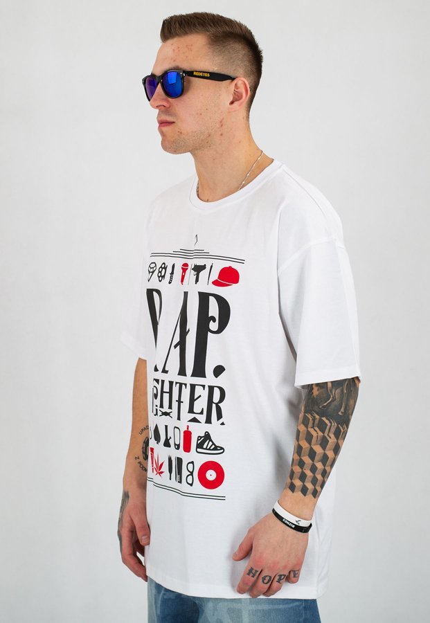T-shirt Diil Rap Fighter biały