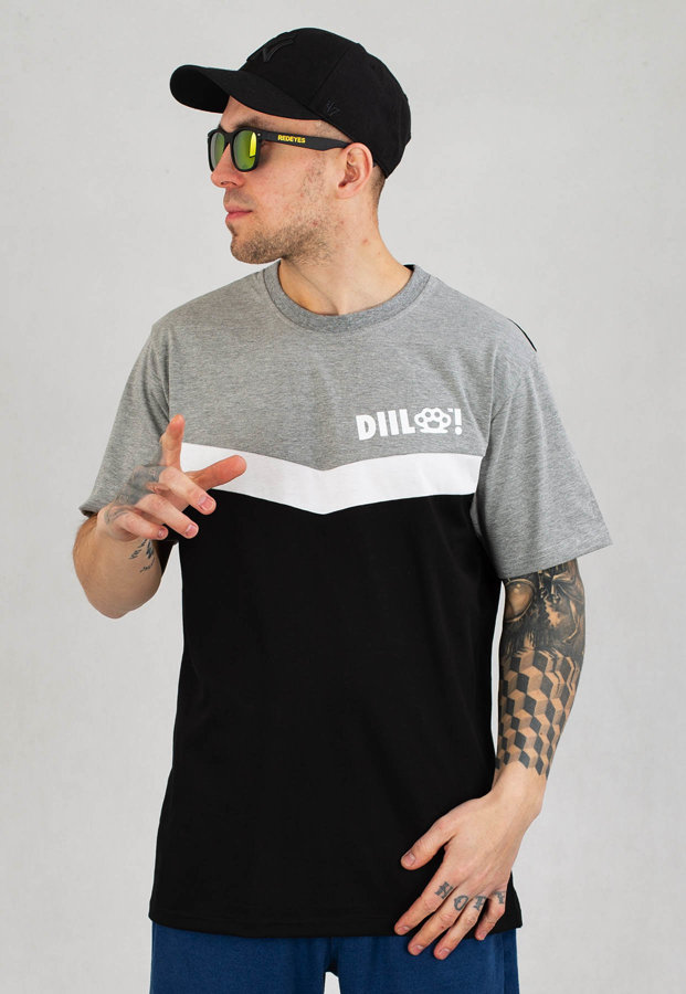 T-shirt Diil Skos czarny