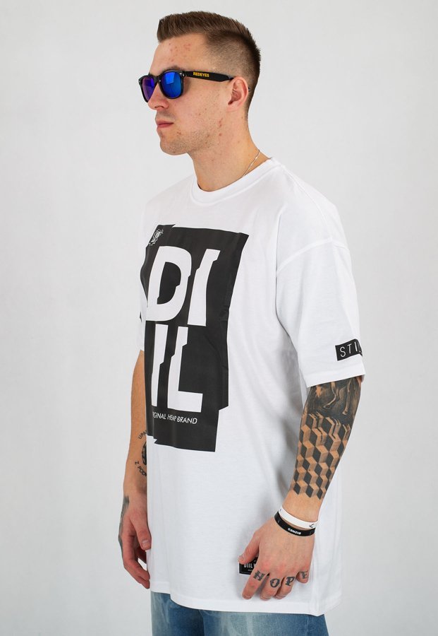 T-shirt Diil Stiil biały