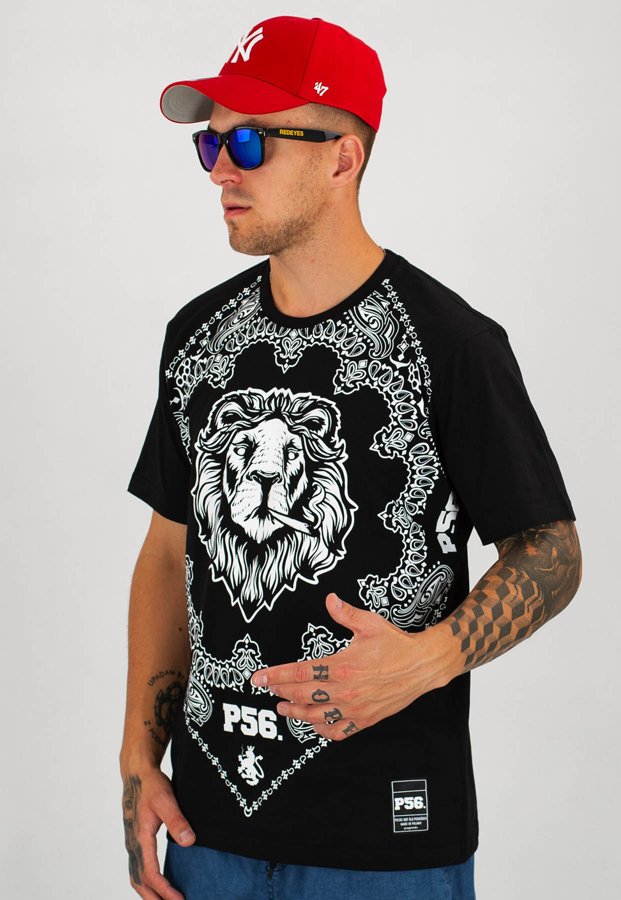 T-shirt Dudek P56 Lion Bandana czarny