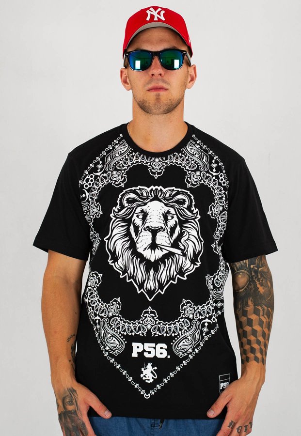 T-shirt Dudek P56 Lion Bandana czarny