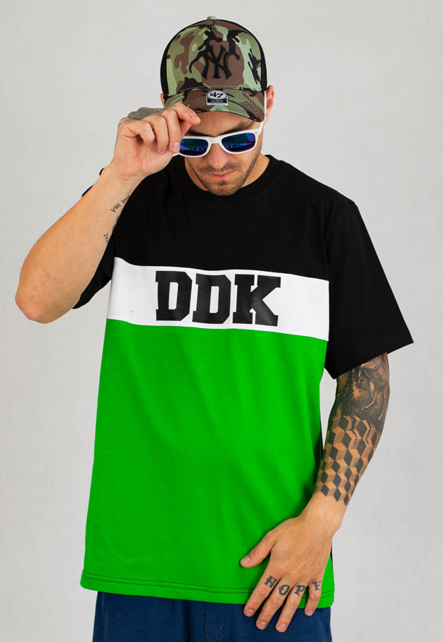 T-shirt Dudek P56 Tricolor czarno zielony