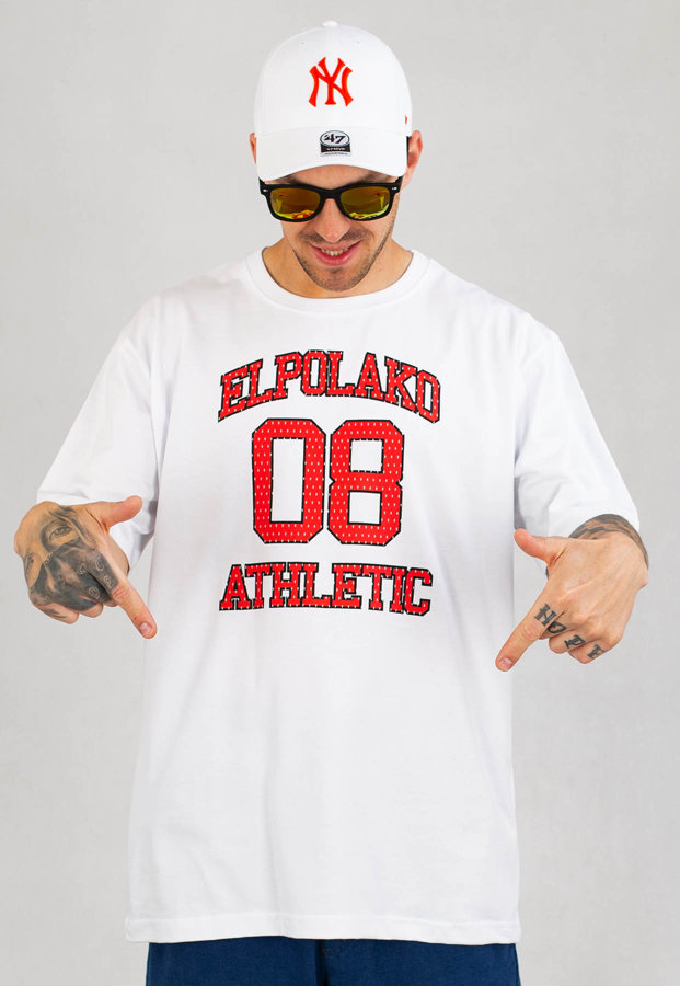 T-shirt El Polako 08 Athletic biały