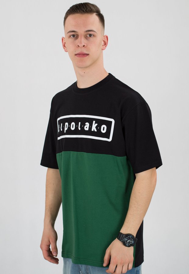 T-shirt El Polako Classic Style czarno zielony