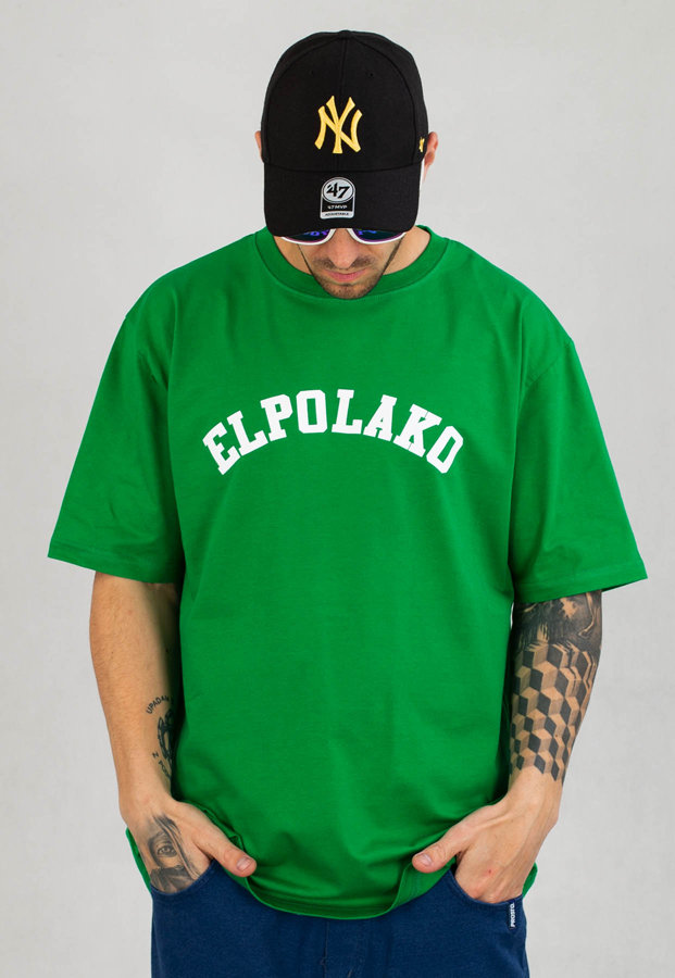 T-shirt El Polako College zielony