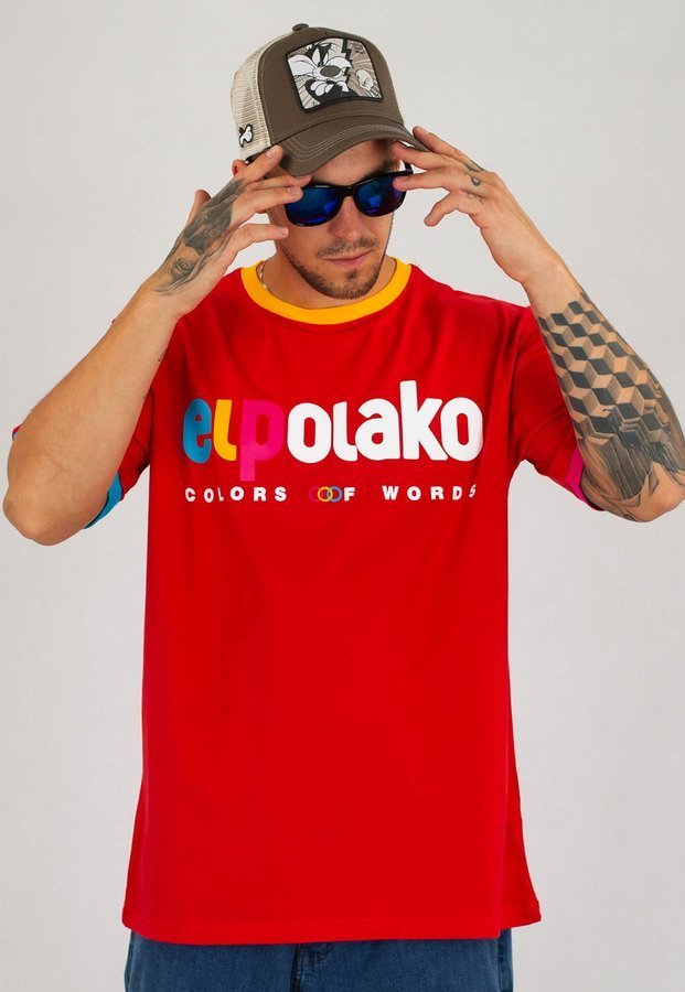 T-shirt El Polako Cow czerwony
