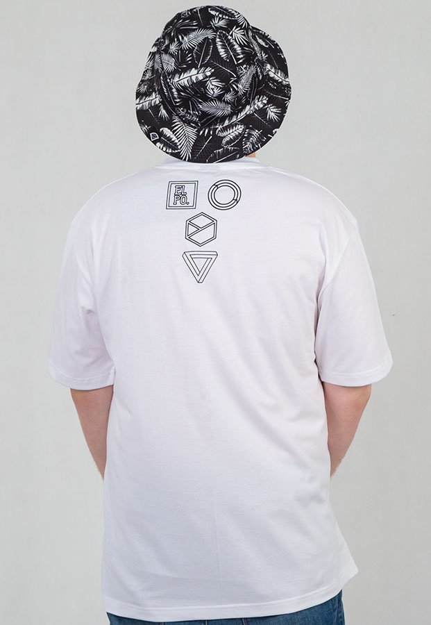 T-shirt El Polako Geometric Żubr biały