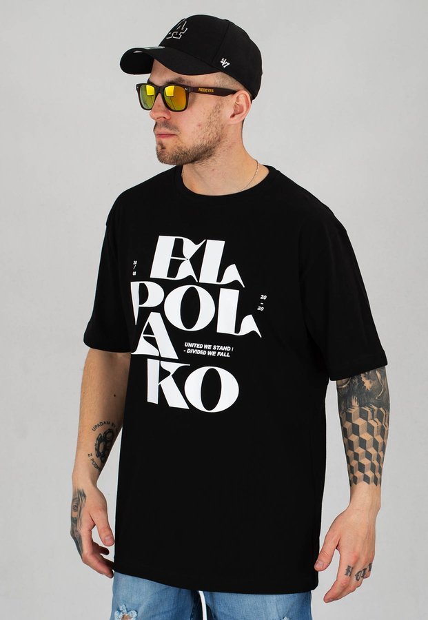 T-shirt El Polako Letters czarny + Płyta Gratis