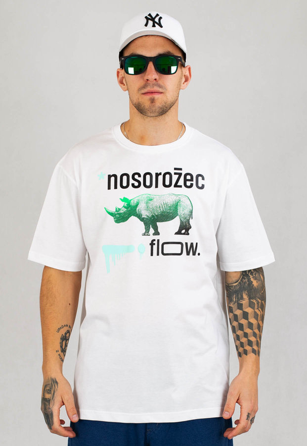 T-shirt El Polako Nosorożec biały