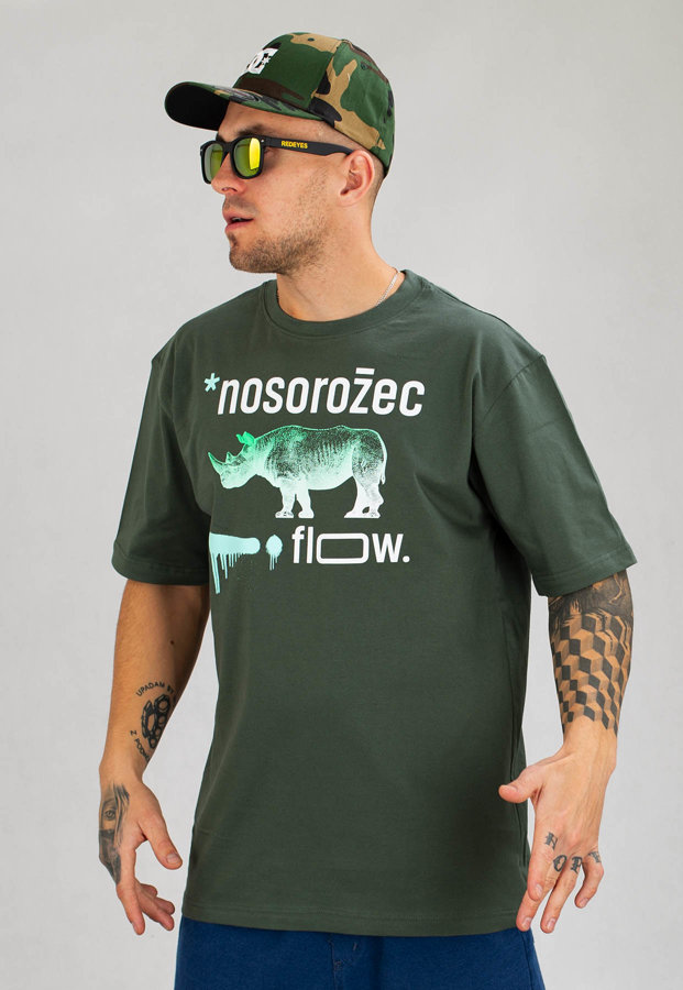 T-shirt El Polako Nosorożec military khaki