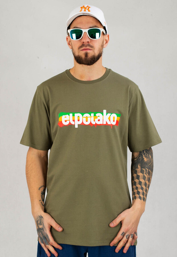 T-shirt El Polako Rasta military khaki