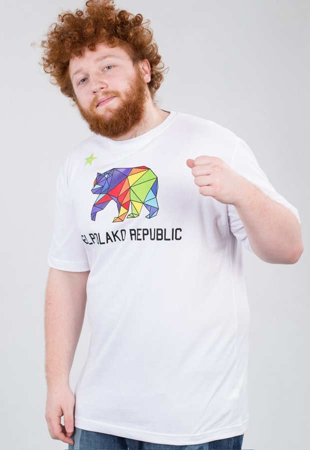T-shirt El Polako Republic biały