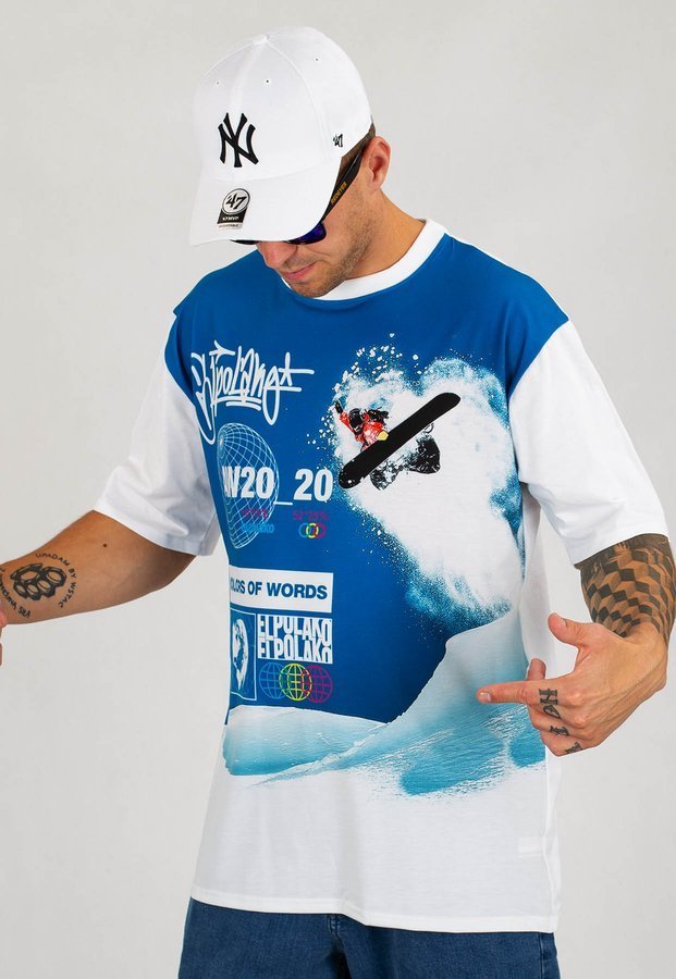 T-shirt El Polako Snowboard biały