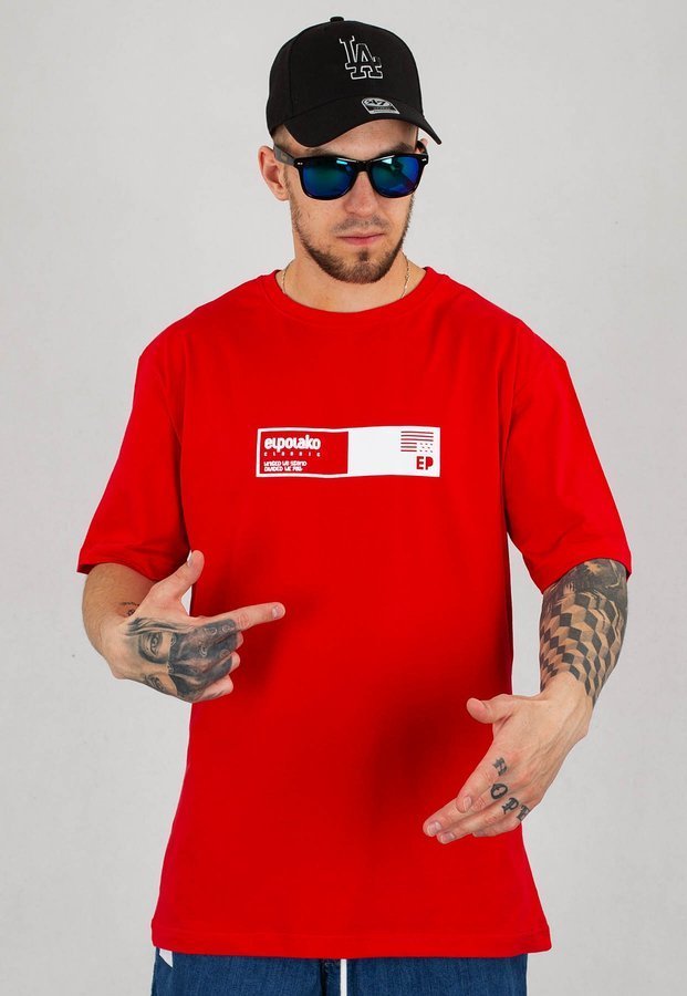 T-shirt El Polako Topograf czerwony + Płyta Gratis