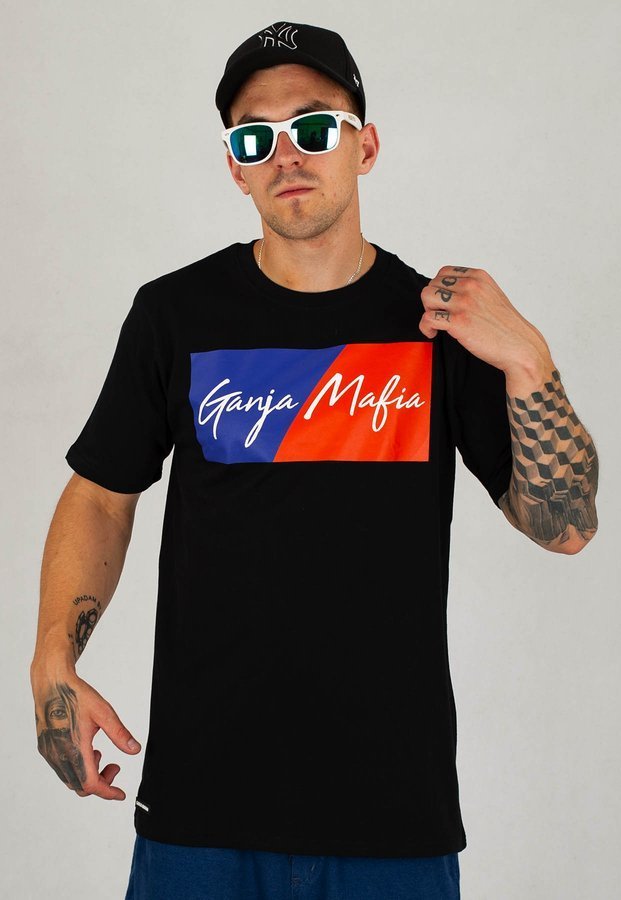 T-shirt Ganja Mafia GM czarny