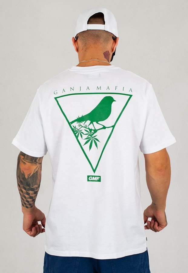 T-shirt Ganja Mafia Relaks biały