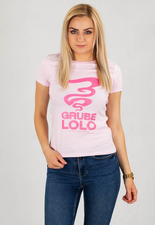 T-shirt Grube Lolo Dymek różowy