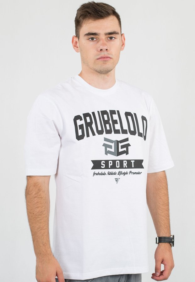 T-shirt Grube Lolo Sport biały