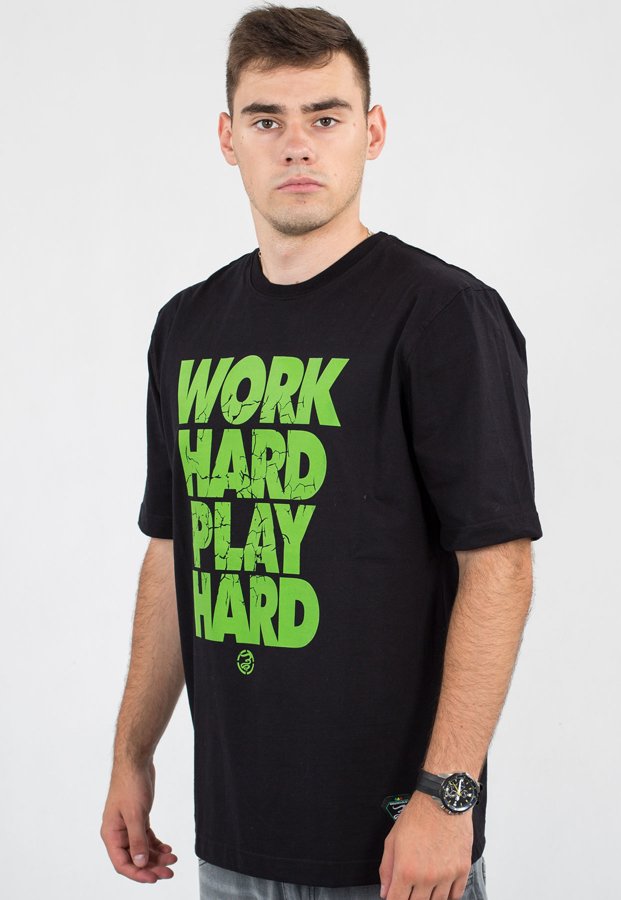 T-shirt Grube Lolo Work Hard czarny
