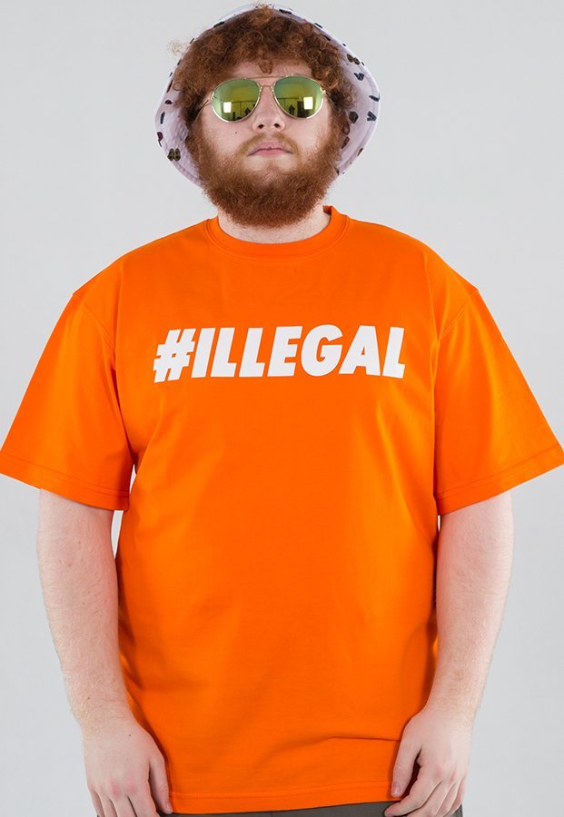 T-shirt Illegal Illegal pomarańczowy