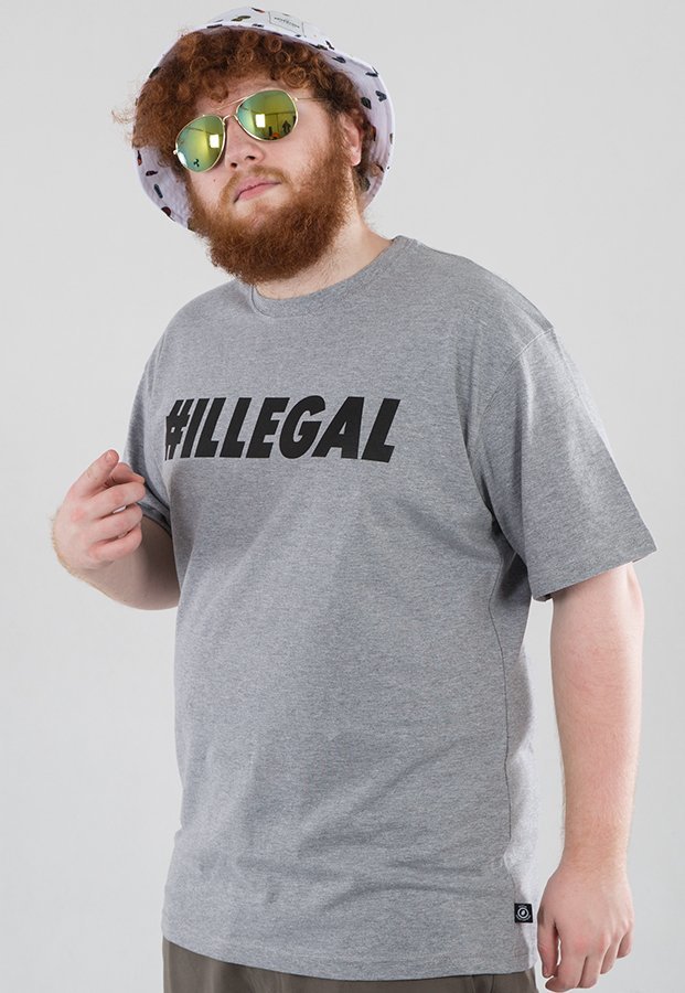 T-shirt Illegal Illegal szary