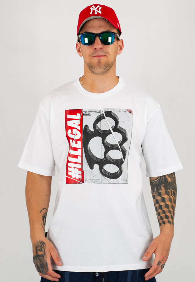 T-shirt Illegal Kastet New biały