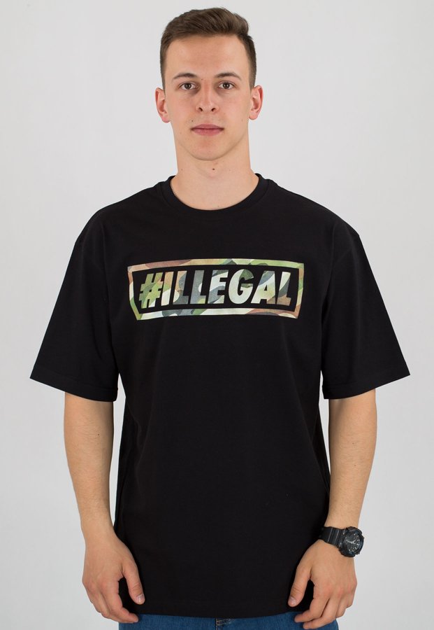 T-shirt Illegal Moro czarny