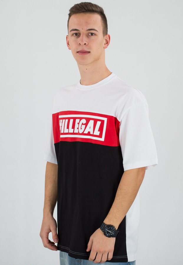T-shirt Illegal Red czarny dół