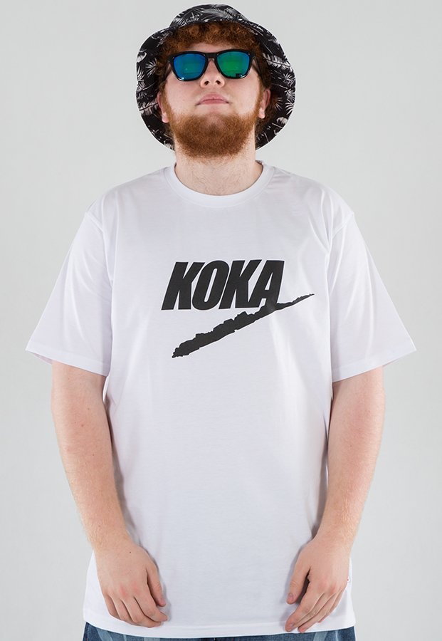T-shirt Koka Fake biały