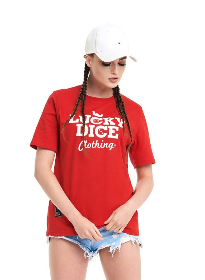 T-shirt Lucky Dice Classic czerwony