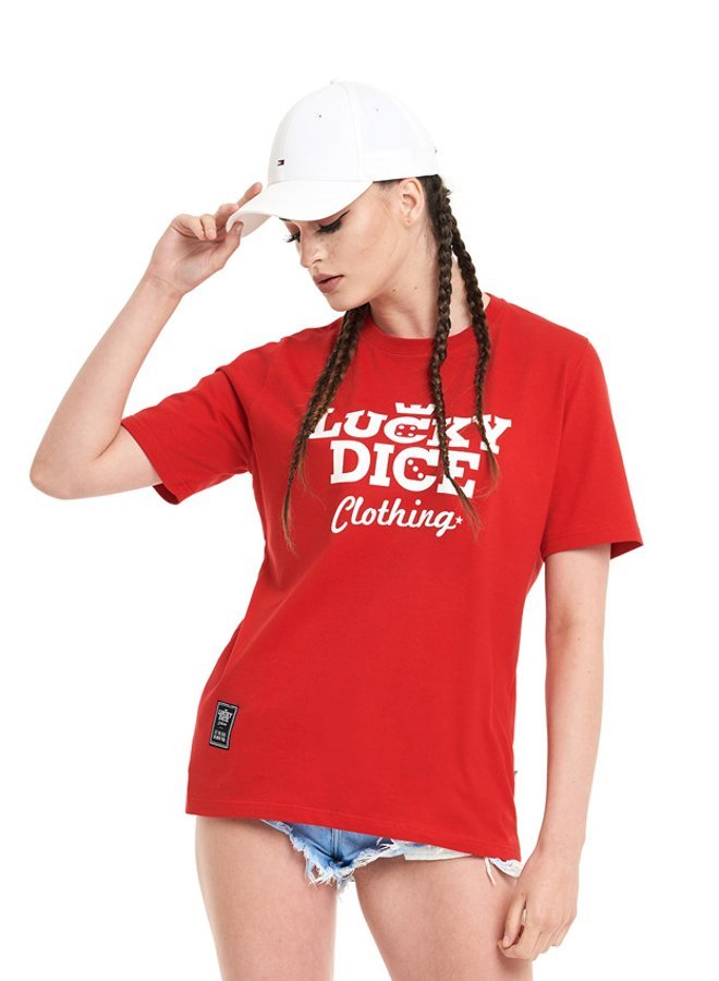 T-shirt Lucky Dice Classic czerwony