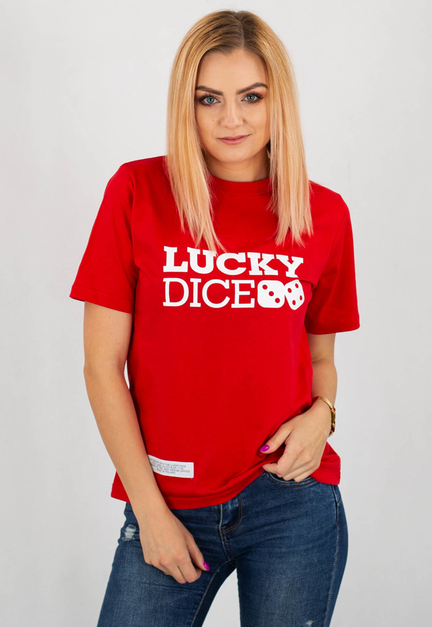 T-shirt Lucky Dice Logo LD czerwony
