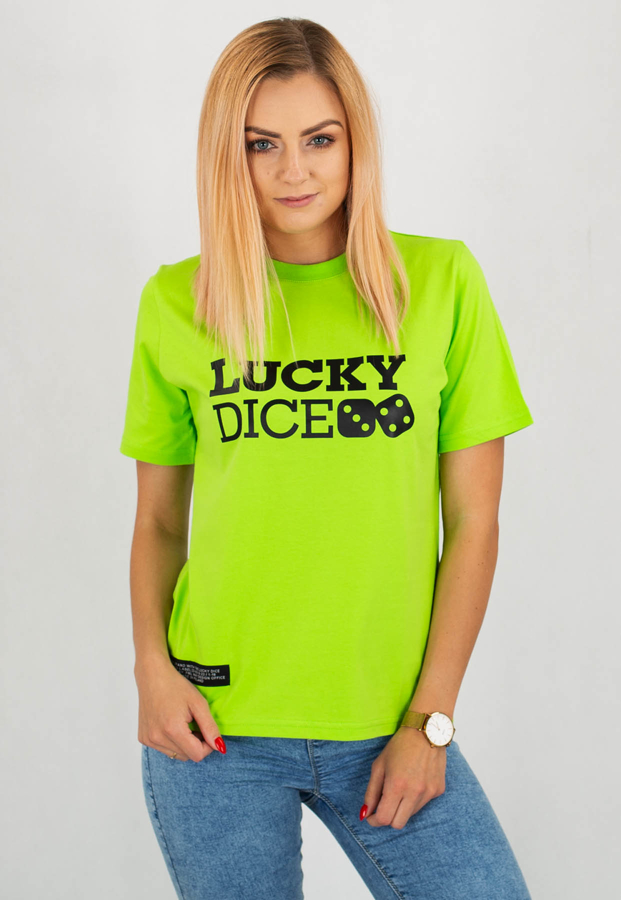 T-shirt Lucky Dice Logo LD neonowa