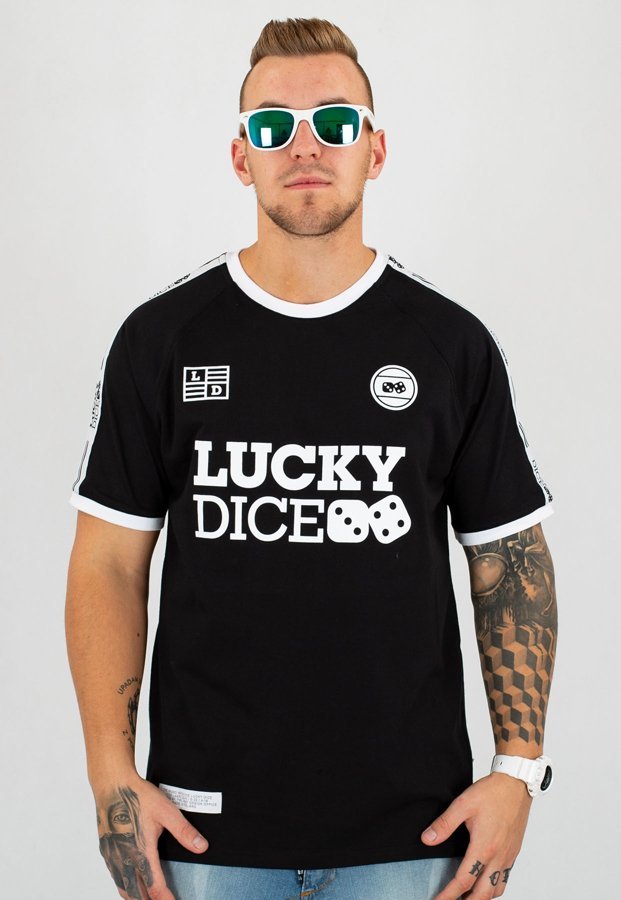 T-shirt Lucky Dice Logo Reglan Tape czarny