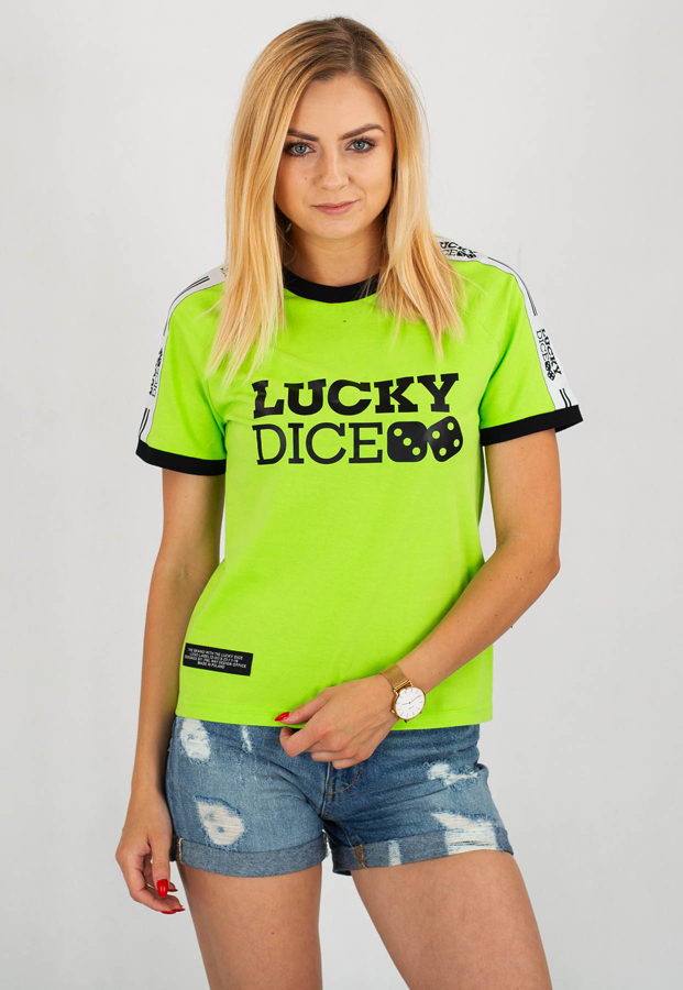 T-shirt Lucky Dice Tape neonowy