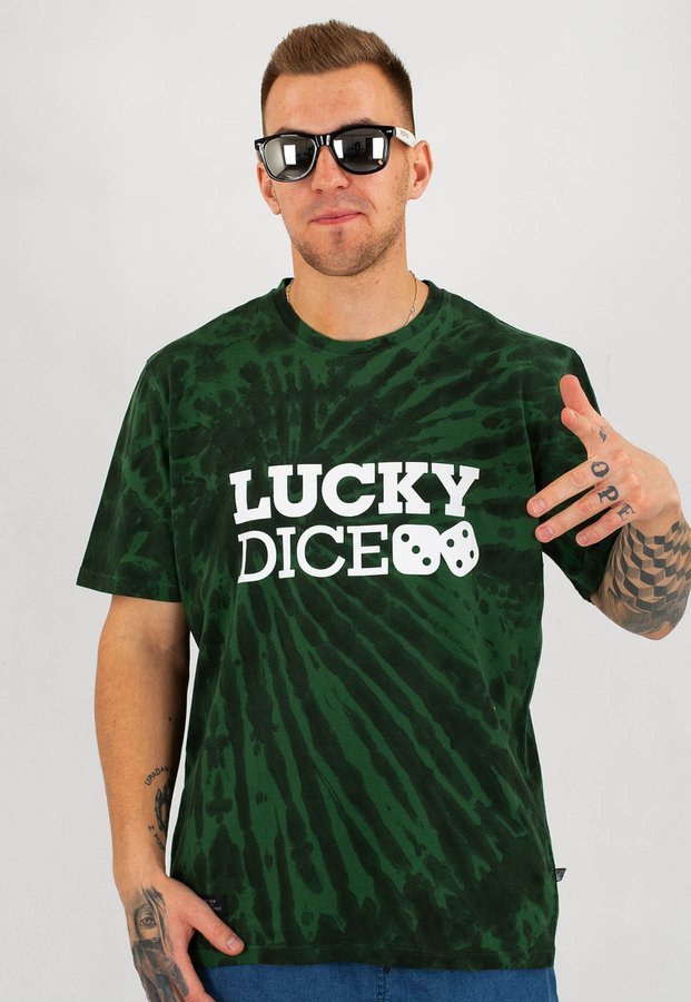 T-shirt Lucky Dice Tie zielony