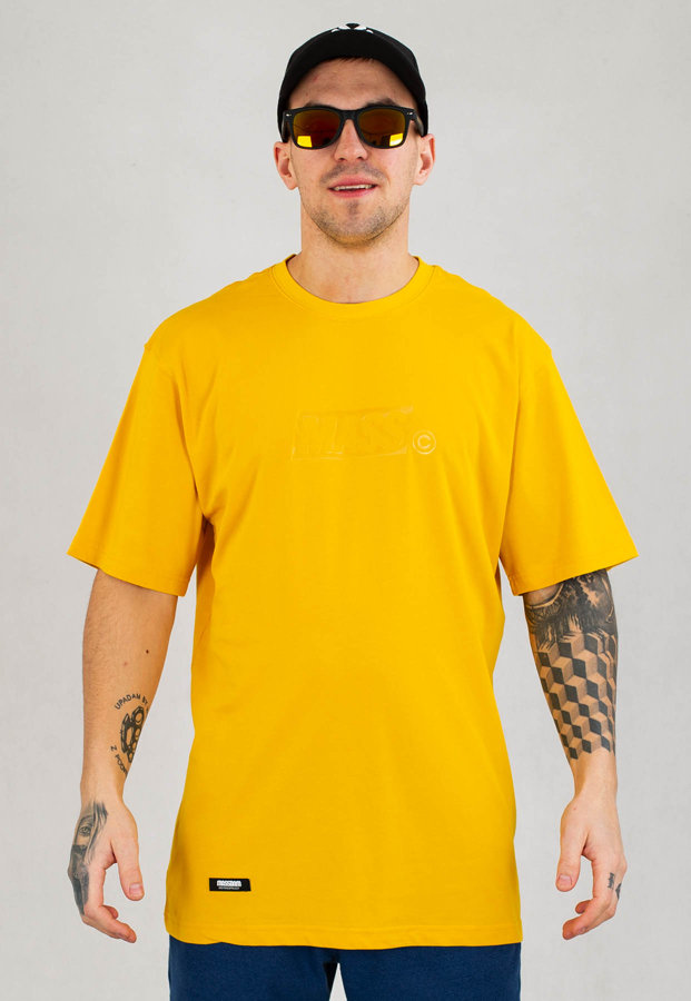 T-shirt Mass Box Light żółty